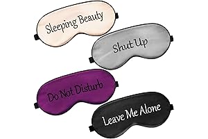 Fuck Off Eye Mask - 4PCS Funny Silk Eye Mask Sleep Aid Mask