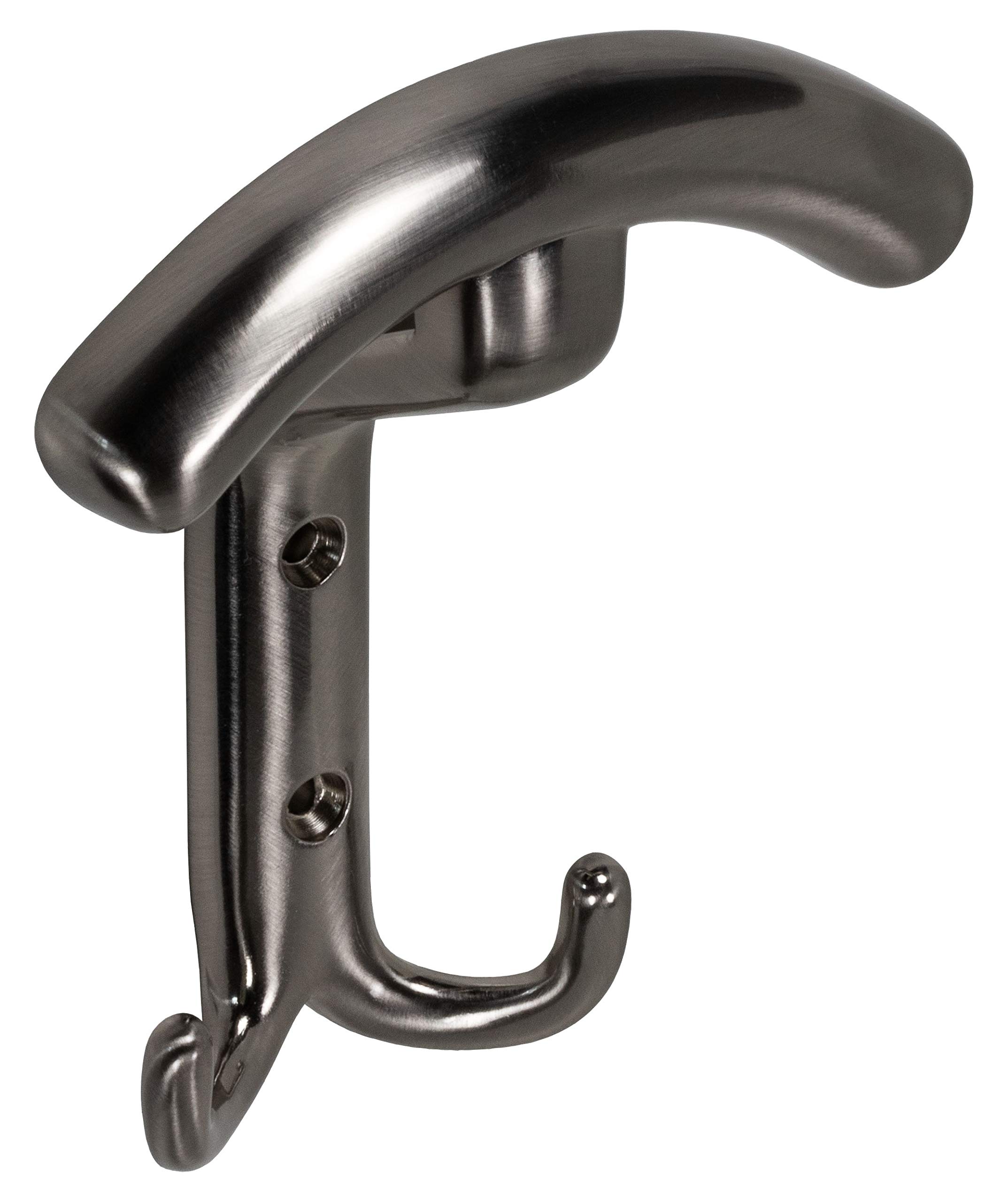 Gedotec Garderobenhaken Edelstahl Kleiderhaken gebogen - Carina | Mantelhaken 140 x 19 mm | Haken-Garderobe universal | Wandhaken zum Schrauben | 5 Stück - Wand-Garderobe mit Befestigungsmaterial