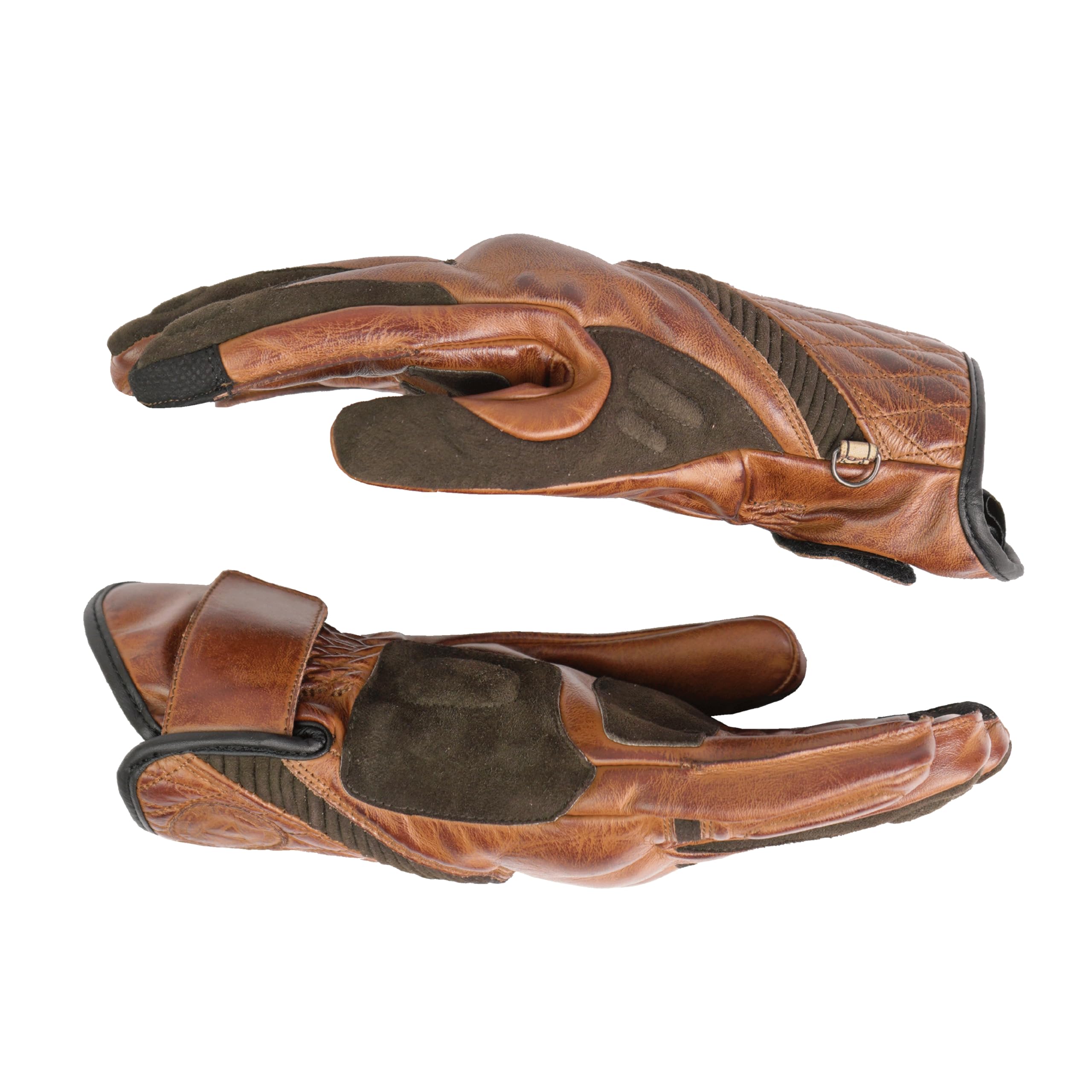 BY CITY Café III Man Winterhandschuhe | Lederhandschuhe | Knotenprotektoren | Gepolsterte Zonen | Abriebfeste Verstärkung auf der Handfläche | wasserdichte Membran