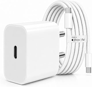 AILKIN 20W MFi-Certified Fast Charger with Type-C to Type-C Braided Cable Compatible for iPhone 17/16/15 and iPad Series