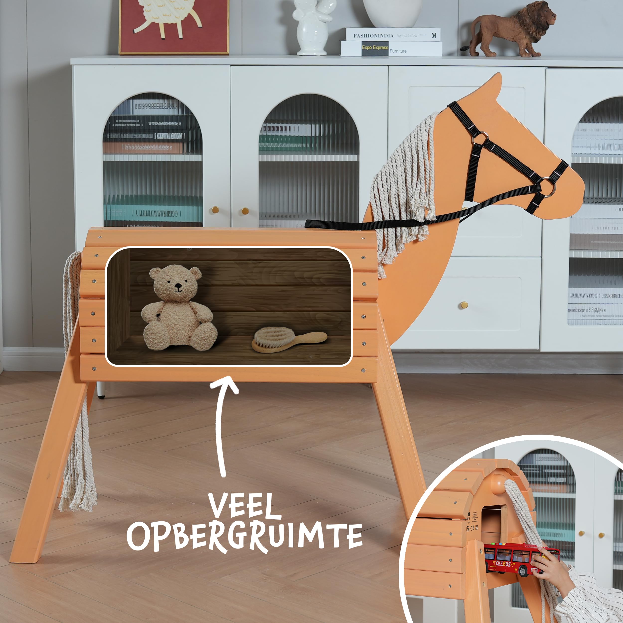 Houten Pony Stal Speelset – Boerderij Rollenspel