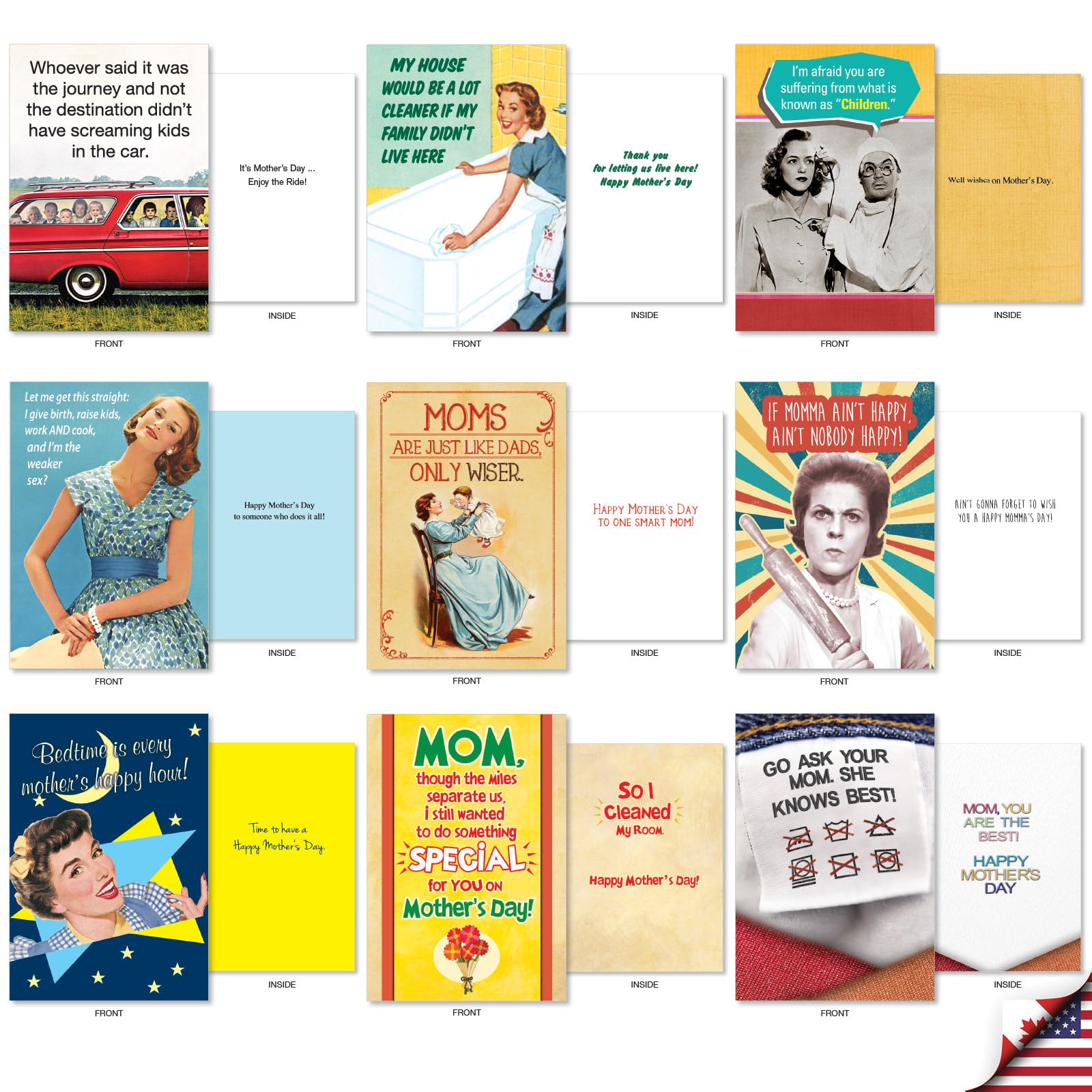 Jumbo Funny Mothers Day Greeting Card 8.5x11 Inch W/ Envelope (1