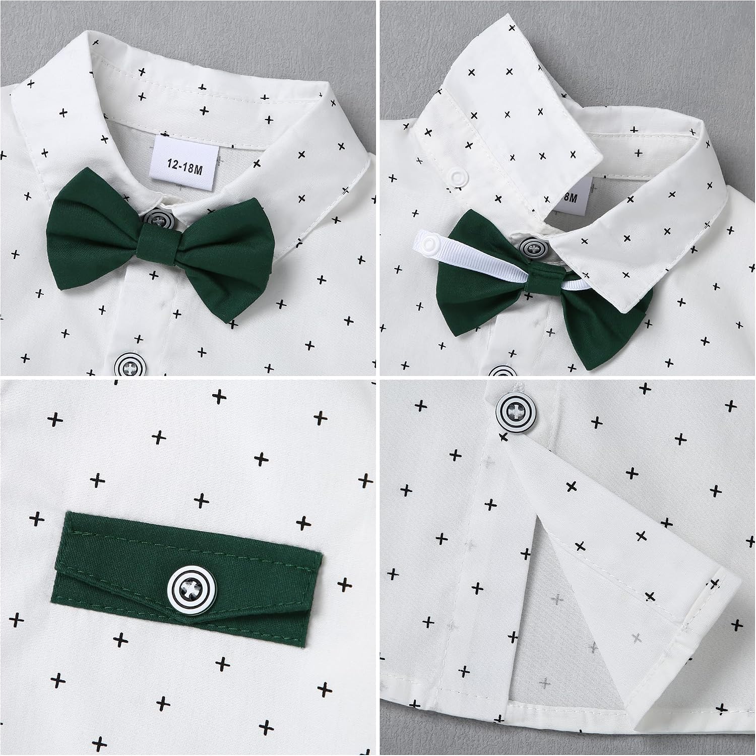 DISAUR Baby Boy Clothes Suits Toddler Dress Shirt With Bowtie Suspender Pants Outfit Sets Gentleman Wedding 1-6 Years