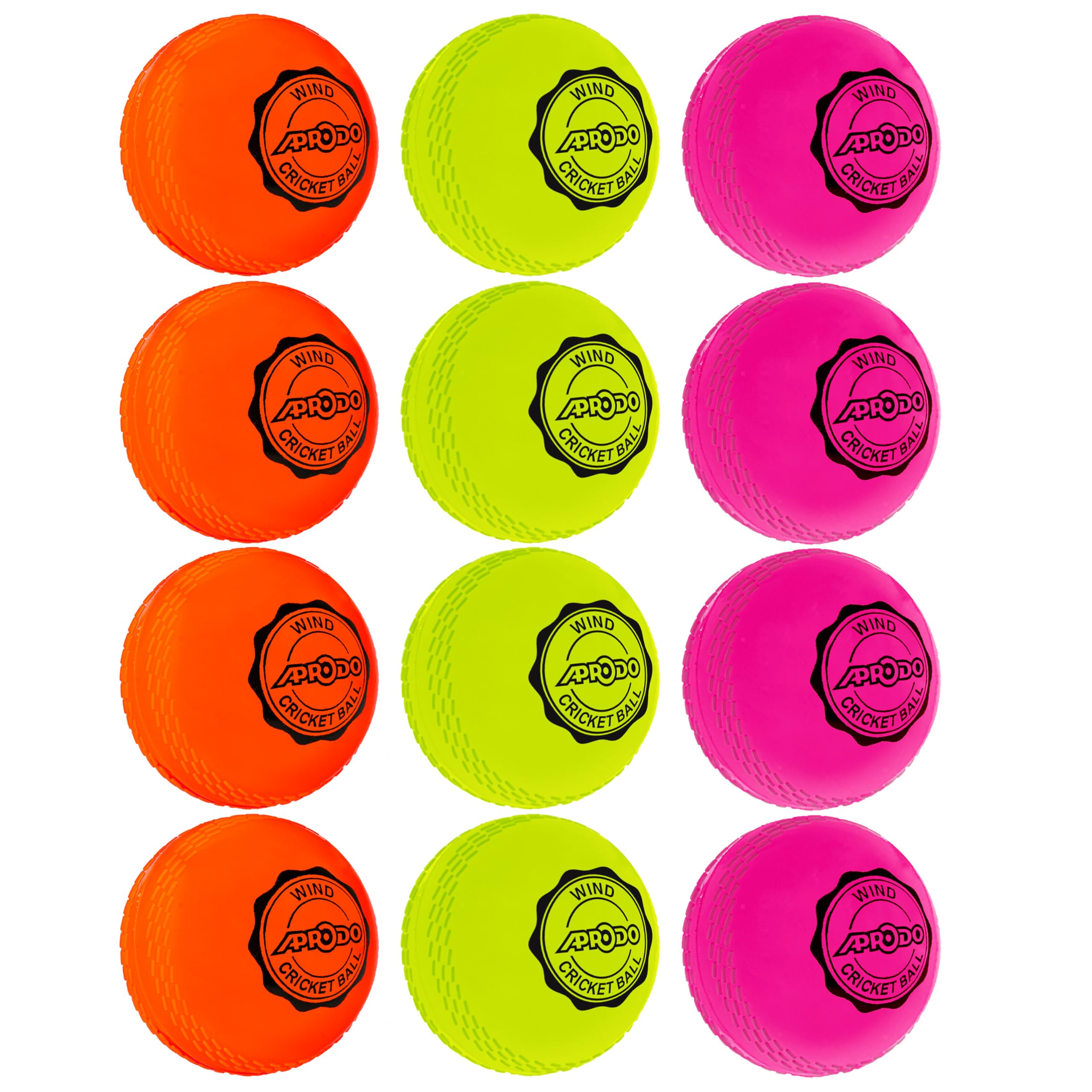 Aprodo Wind Cricket Balls - Indoor & Outdoor Soft Training Cricket Ball for Coaching Practice (Pack of 12, Multicolour)-image-18