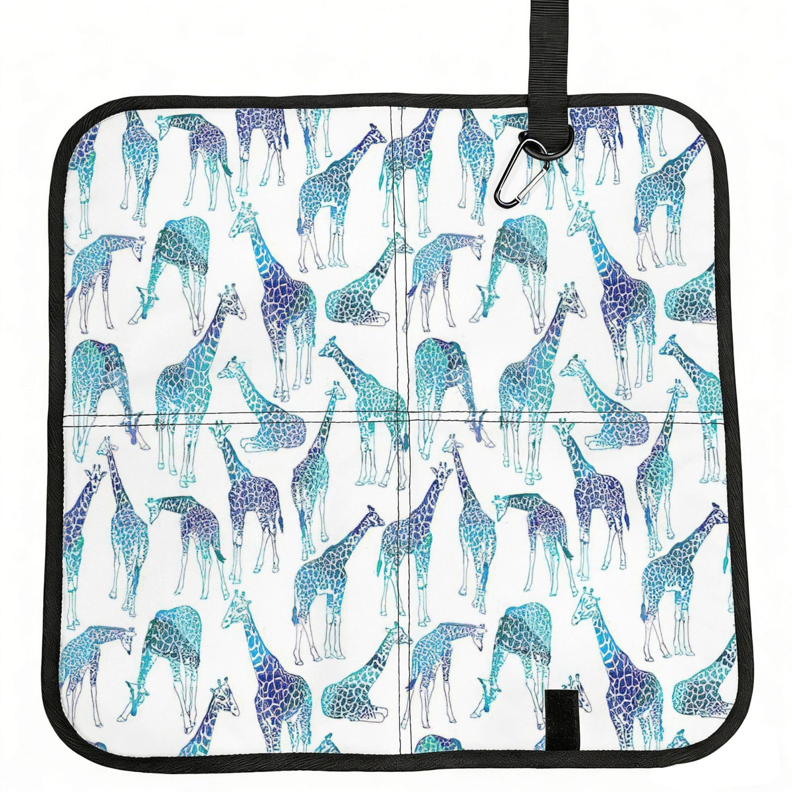 PPHGUT Giraffe Pattern Print Foldable Seat Cushion Waterproof Portable Chair Pad Travel Outdoor Picnic Camping