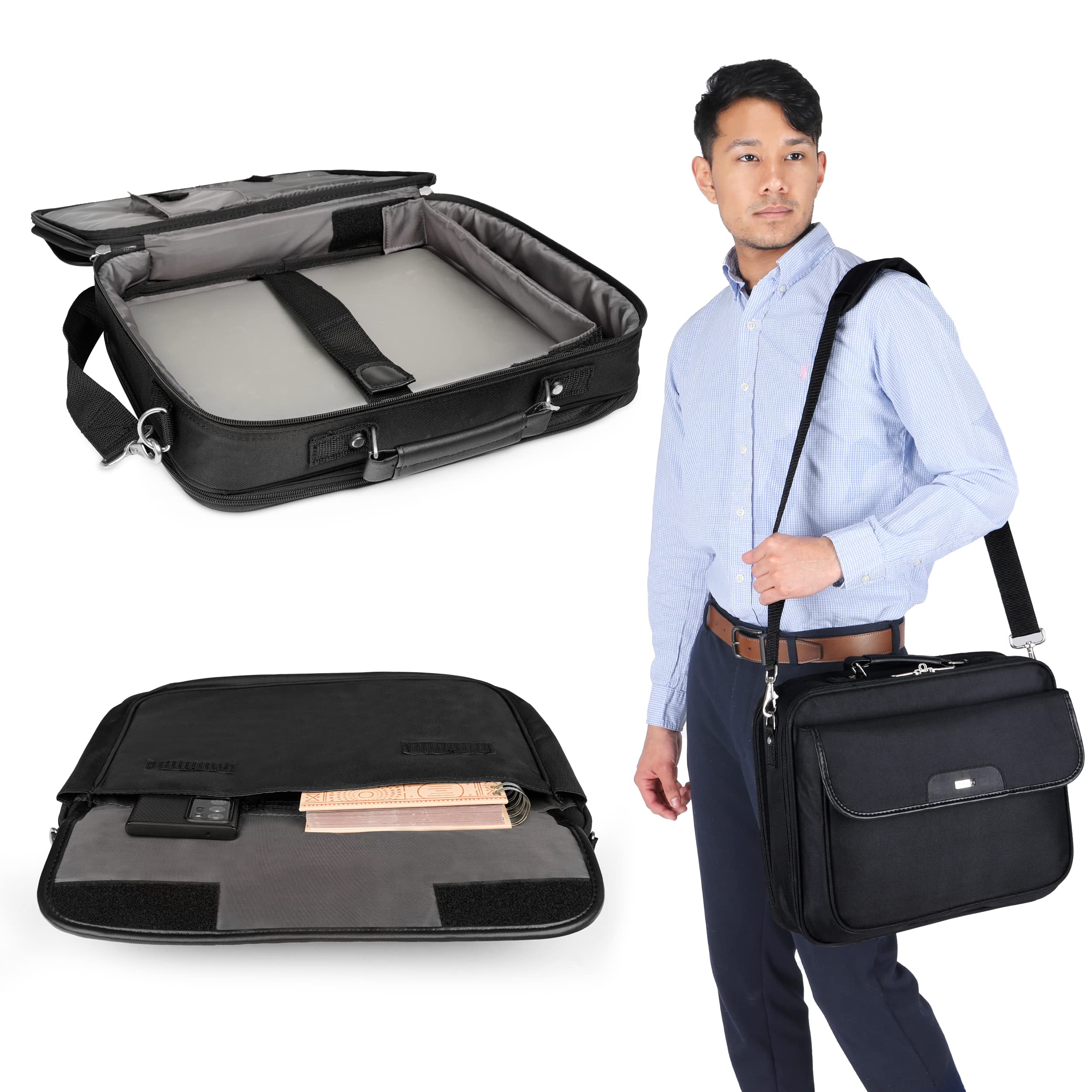 Targus CNP1 Notepac Plus Clamshell Sacoche pour Ordinateur Portable 15,6" - Noir