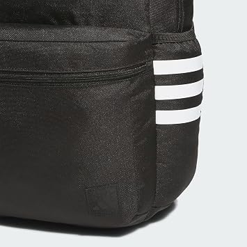 adidas 3-Stripe Classic Backpack for Men and Women, Bag with Laptop Sleeve, Black/5.0, One Size