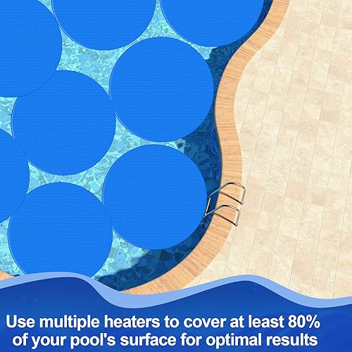 Miniatura 4 de Wesiti Cubierta solar de piscina de 5 pies para calefacción, cubierta solar de 16 mil, mantas para calentador de piscina de tierraenterrado,