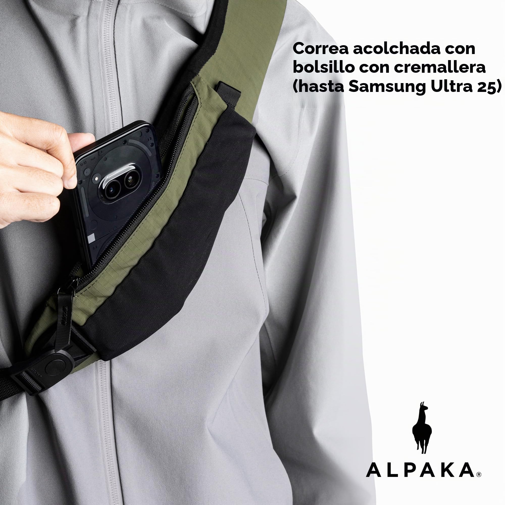 ALPAKA Metro Crossbody 7.5L – Bolso Bandolera Unisex | Compatible con tableta de 11", bolsillo para botella, teléfono y llavero, resistente al agua