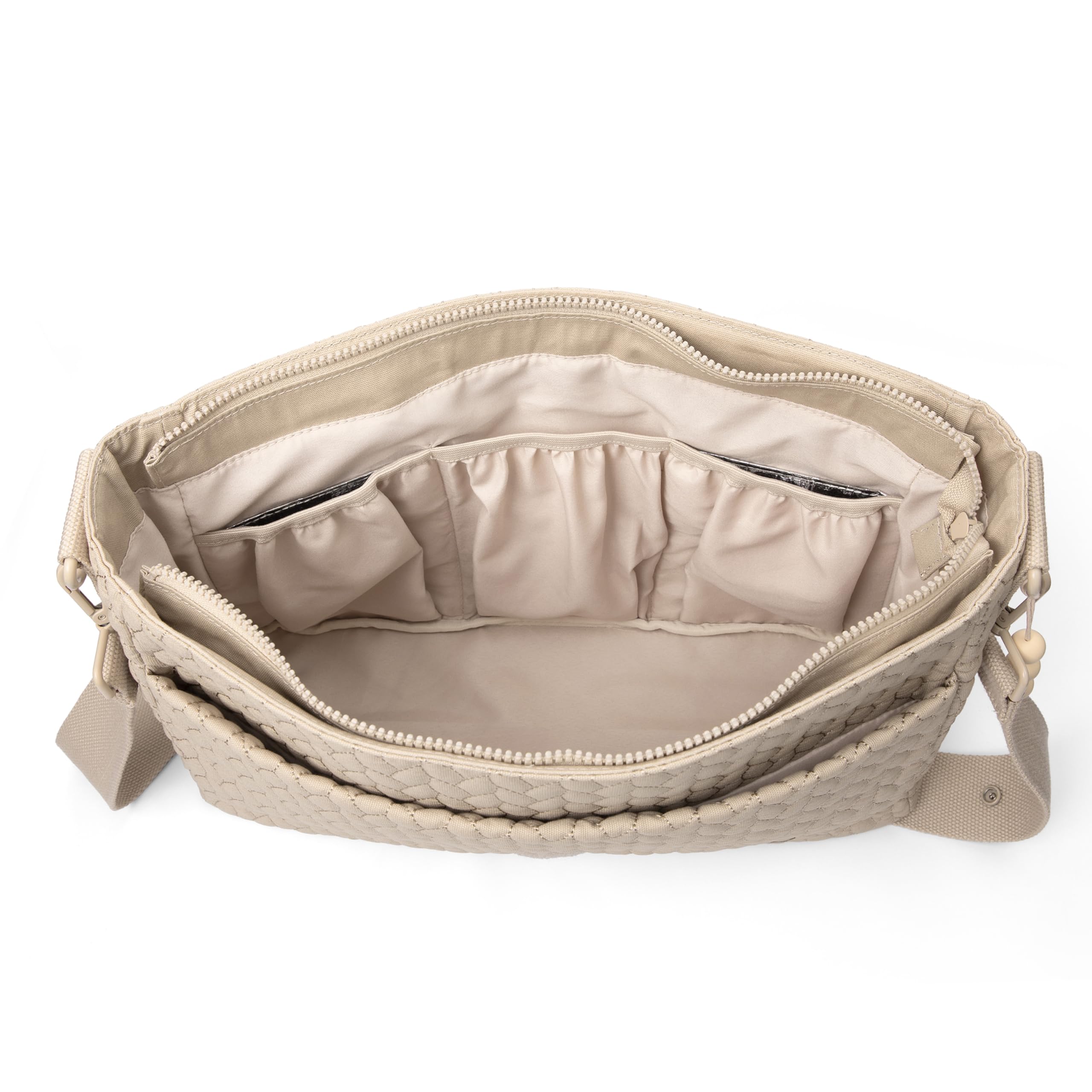 Suavinex, Bolso Maternidad Bandolera, Bolso Carro Bebé de Gran Capacidad, Asas Ajustables al Carrito, Solapa y Cierre de Cremallera, Impermeable, con Bolsillos Interiores