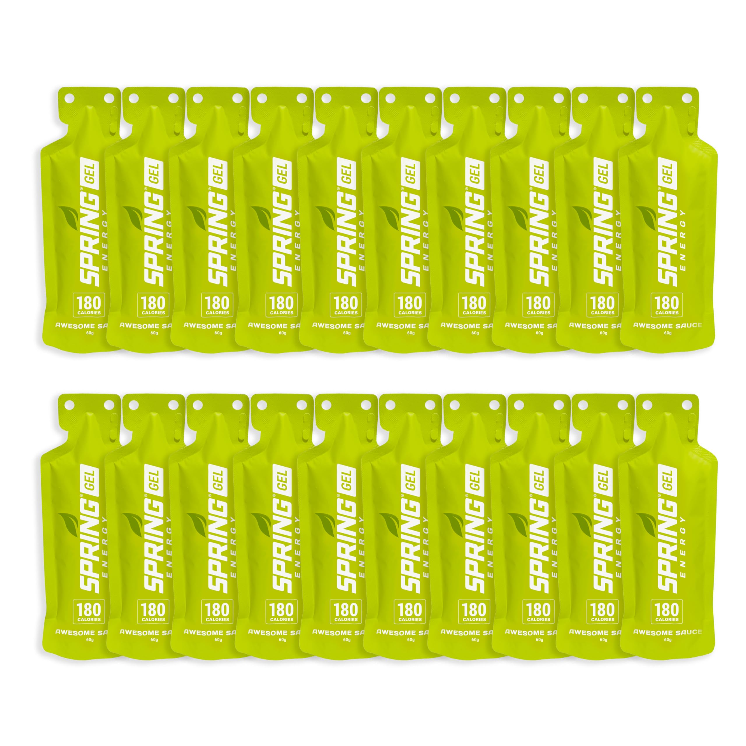 Energy - Awesome Sauce - Cinnamon Apple Pie Gel (Vegan) 180 Kcal - 20 Pack (20 Pack, Awesome Sauce)