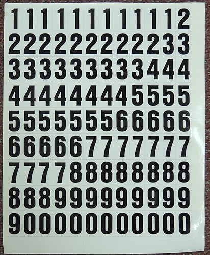 Letras de vinilo adhesivas, números, números autoadhesivos, letras adhesivas para letreros, barcos, letras de oficina, números, 1 pulgada, números,