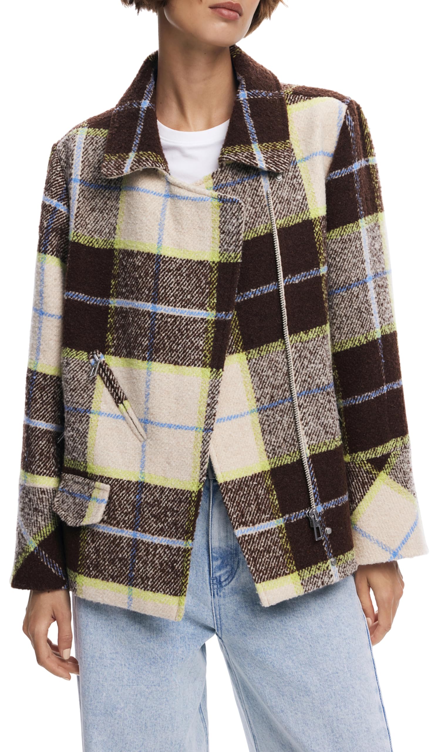 Desigual Coat_beigecheck Watch Mujer