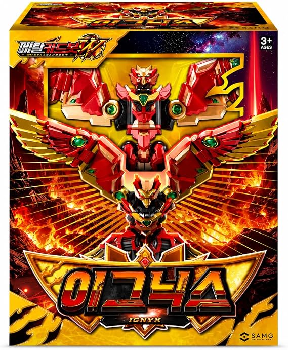 Metal Cardbot W IGNIX Red Phoenix Transforming Robot 이그닉스
