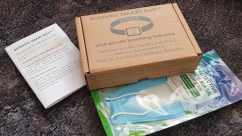 Miniatura 8 de – Tu entrenador de respiración personal en una caja – Cinturón vibrante de biorretroalimentación para respiración Buteyko – Libro pequeño de Buteyko