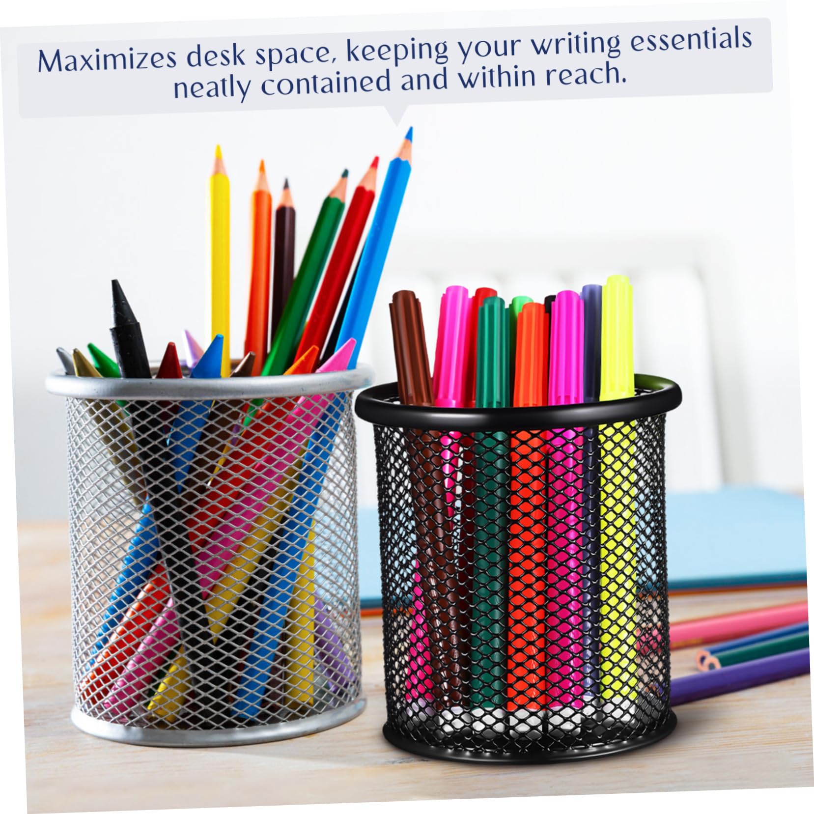 10 Pezzi porta penna Secchio per organizer da scrivania Titolare Portapenne metallo Portapenne industriale graffette ufficio portautensili tazza portapenne contenitore per penne