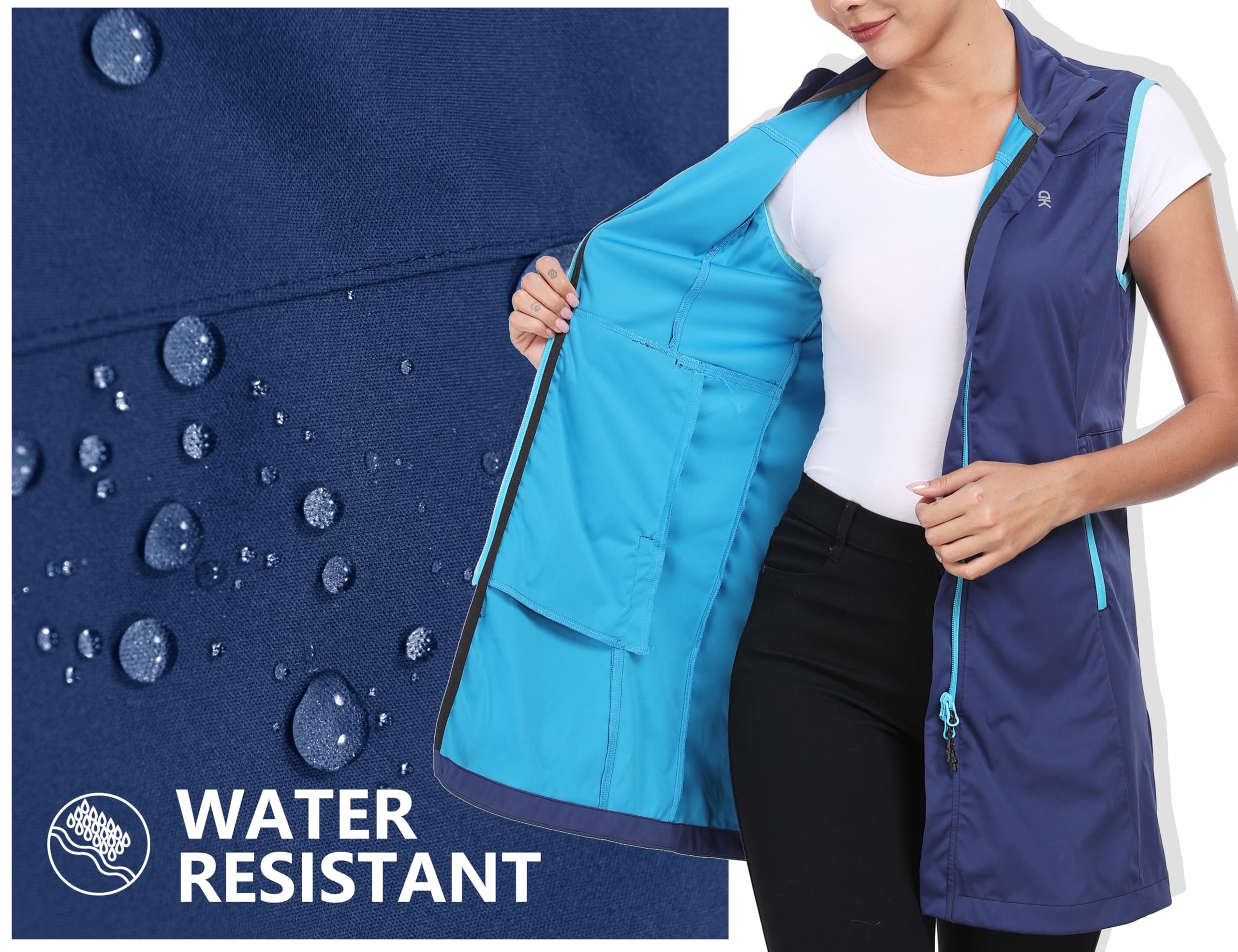 Little Donkey Andy Veste légère softshell coupe-vent sans manches femme