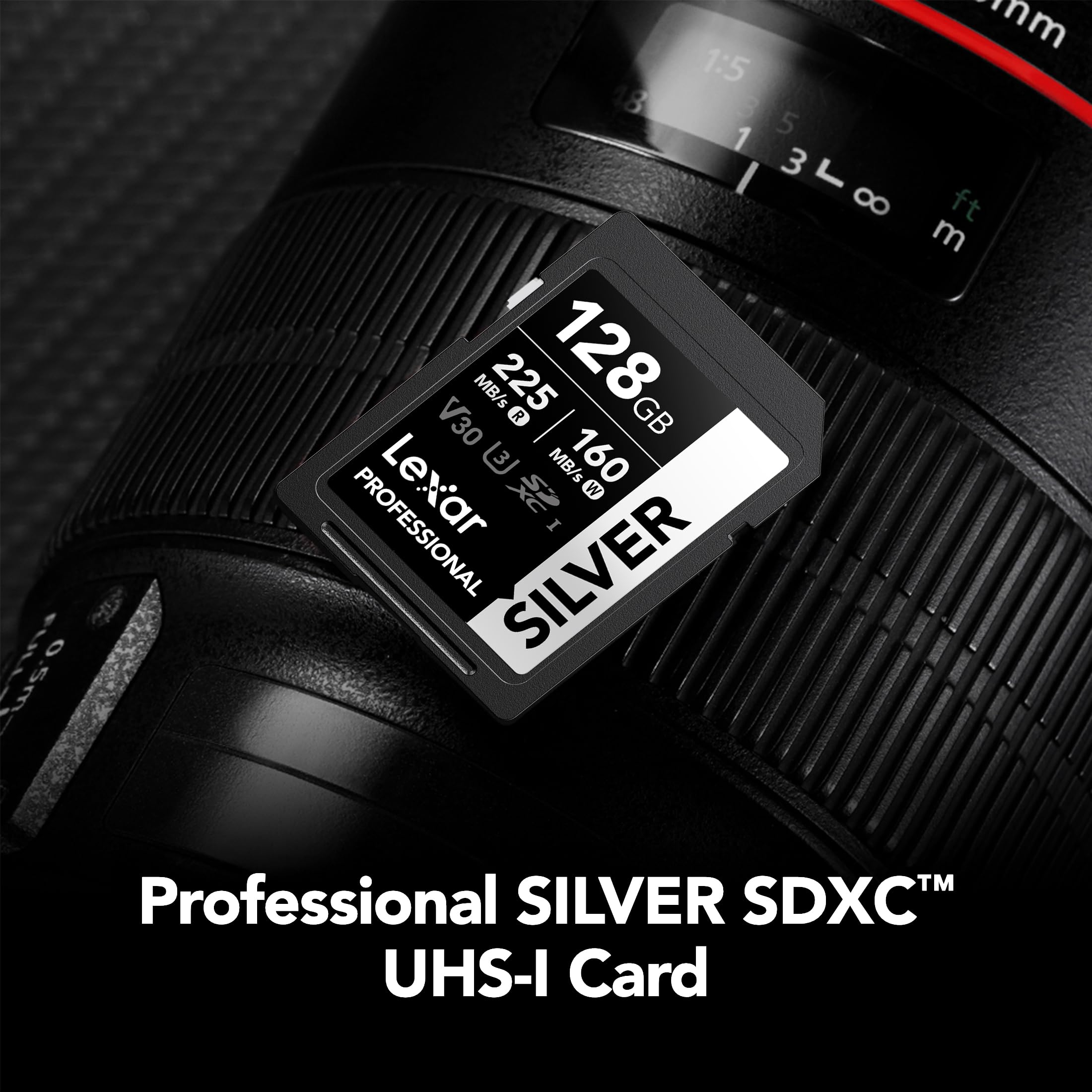 Lexar Tarjeta de Memoria SDXC Profesional Plateada de 128 GB, UHS-I, C10, U3, V30, Video 4K, hasta 205/140 MB/s de Lectura/Escritura, para fotógrafos Profesionales, videógrafos, entusiastas