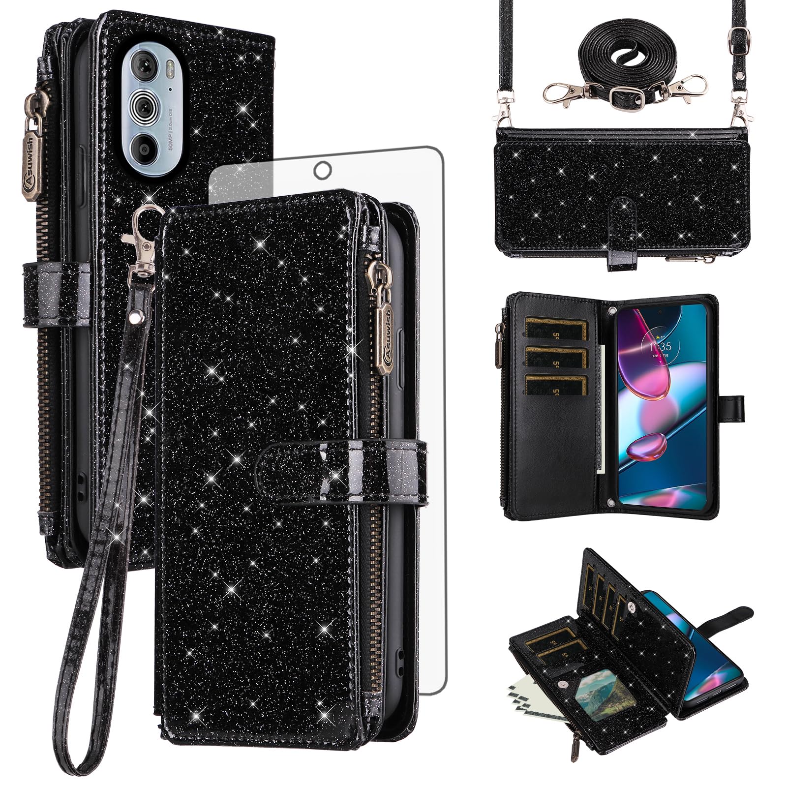 Coque Asuwish Edge Plus 2022 étui noir pour le bureau - 8