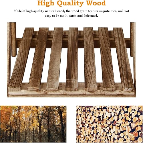 Miniatura 9 de ECOMEX Estante de escalera - Organizador de almacenamiento con estantes de madera rústica de 4 niveles, elegante y funcional soporte para plantas de