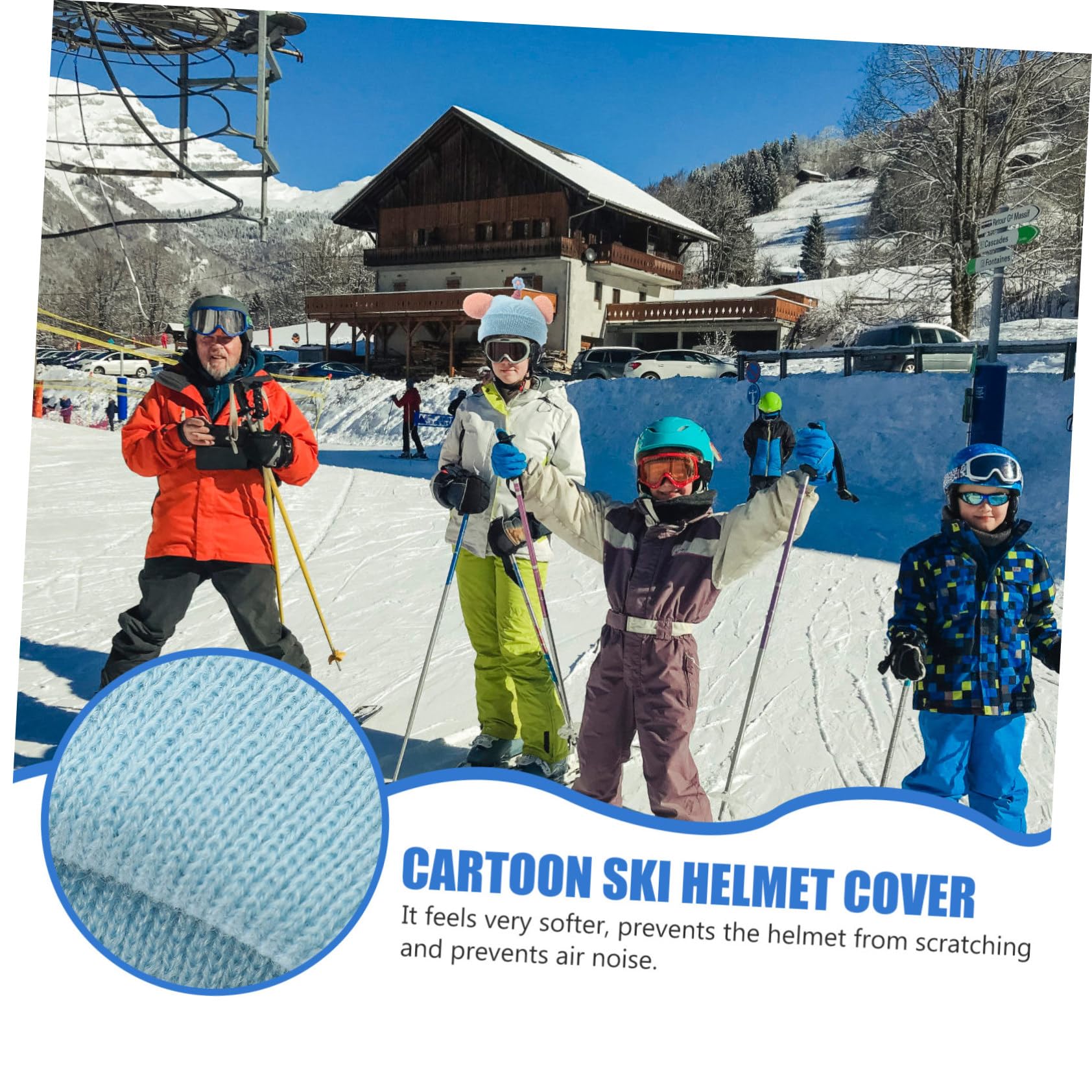 UPKOCH Couvre Casque de Ski Décoratif Cartoon Housse de Protection pour Casque de Ski Améliorez Style Pistes