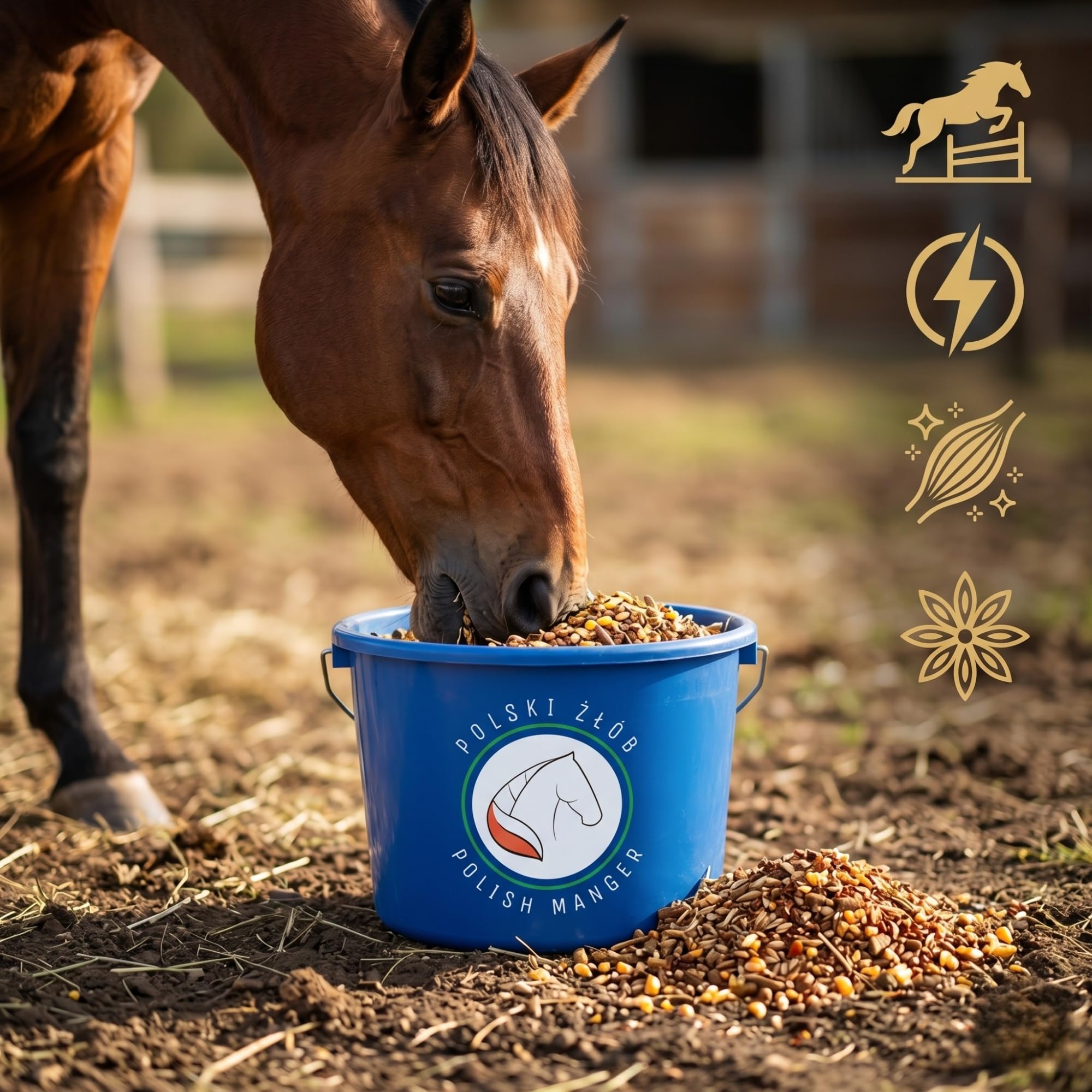 Efficient Energy Musli - Alimentación Completa para Caballos Deportivos y Entrenamiento, Mezcla de Avena con Anís, Soporte Muscular y Energía Óptica, 20 kg