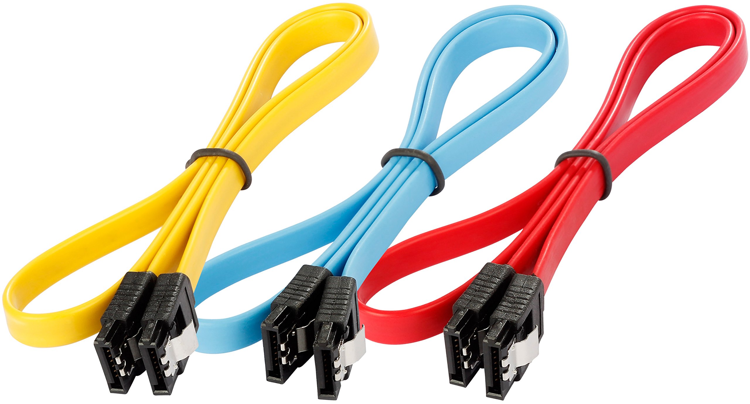 CABLING® Nappe Rouge SATA 50 Cm Avec Connecteurs Noirs Pour Connecter
