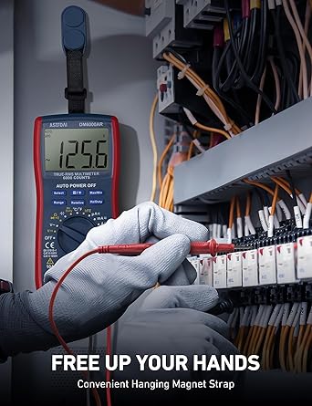 AstroAI Digital Multimeter, True RMS 6000 Counts Auto-Ranging Volt Meter for Automotive & Home Electrical Troubleshooting, AC/DC Voltage Current Resistance Continuity Capacitance Temperature Tester