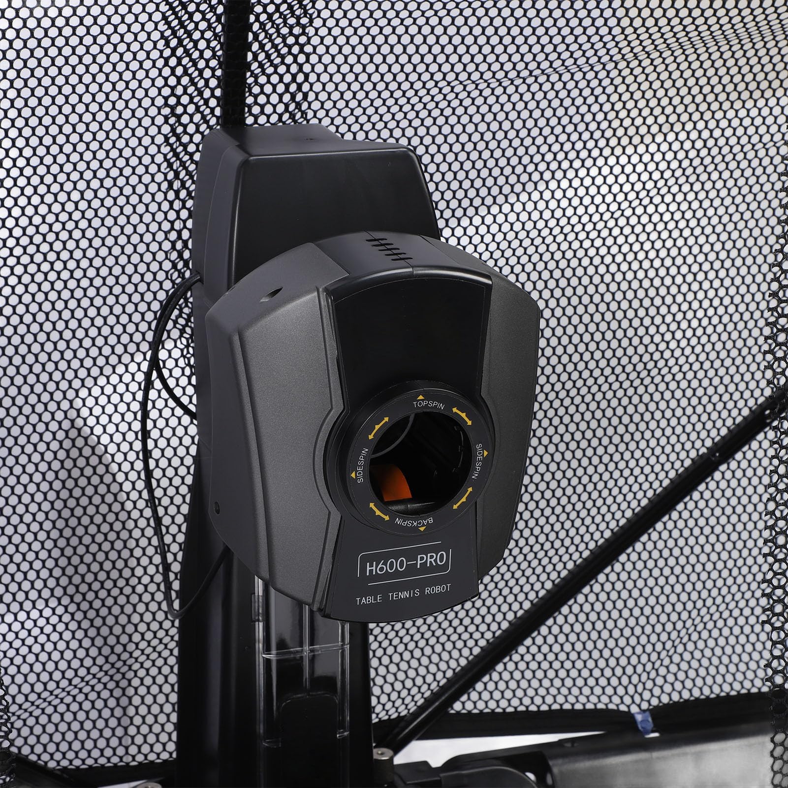 Pssopp Robot do Tenisa Stołowego, ponga, Automatyczna Wyrzutnia Piłek, Regulowana prędkość Wirowania, wysokość Huśtawki z siatką do ćwiczeń Treningowych