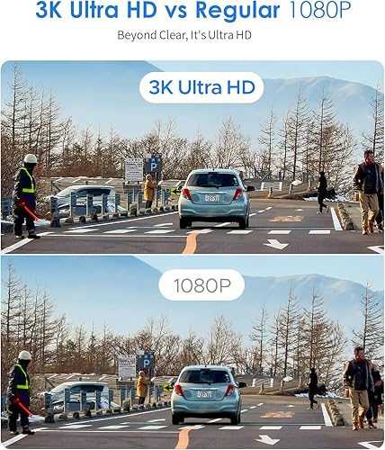 Miniatura 4 de KAWA Dash Cam 2K, WiFi Dash Camera for Cars 1440P with Hand-Free Voice Control, Night Vision, Mini Hidden Dashcam Front, Emergency Lock, Loop