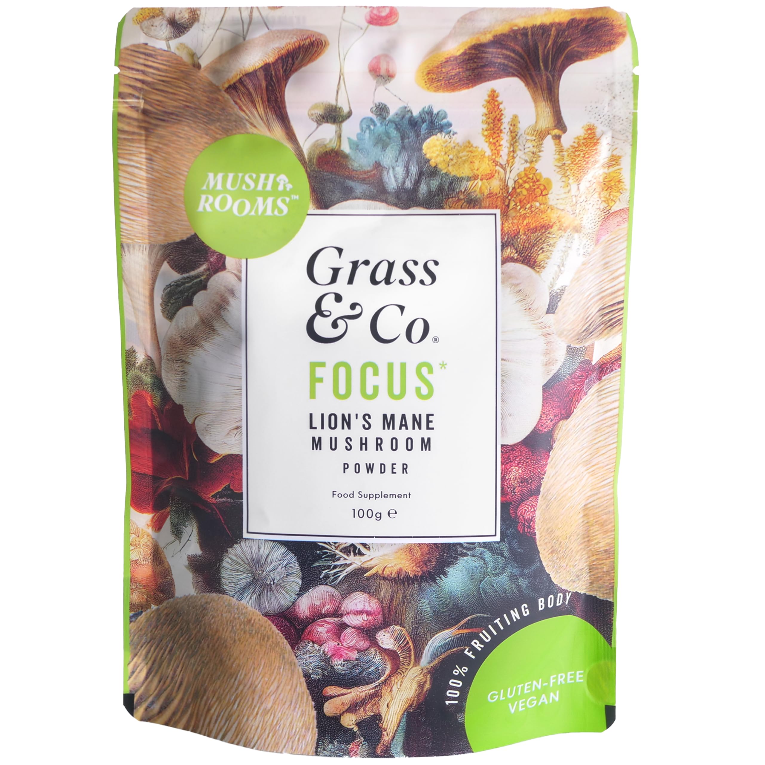 Grass & Co. Focus Lion's Mane Nootropic Powder