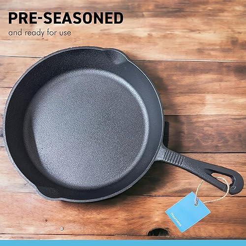 Miniatura 6 de Sartén de hierro fundido de 10 pulgadas apta para horno Tarte Tatin Sartén para uso en interiores y exteriores  Utensilios de cocina de hierro