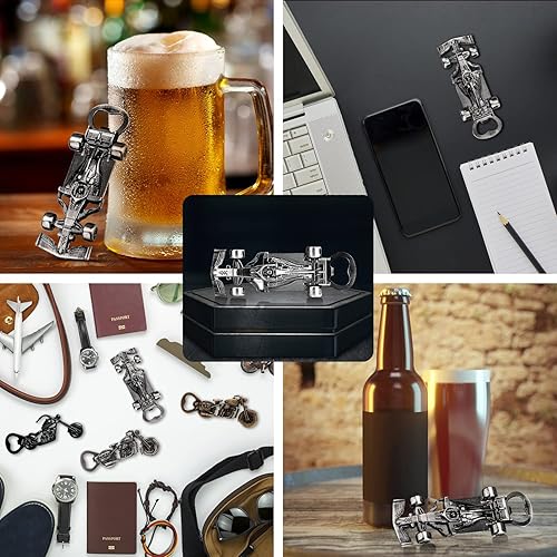 Miniatura 7 de LKKCHER Regalos de autos de carreras para hombres y mujeres, abrebotellas de cerveza de auto de carreras novedoso, regalos de cumpleaños y Navidad
