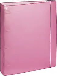 Acrimet Fichário Universitário 4 Argolas A4, Cor Rosé Clear, 805.3