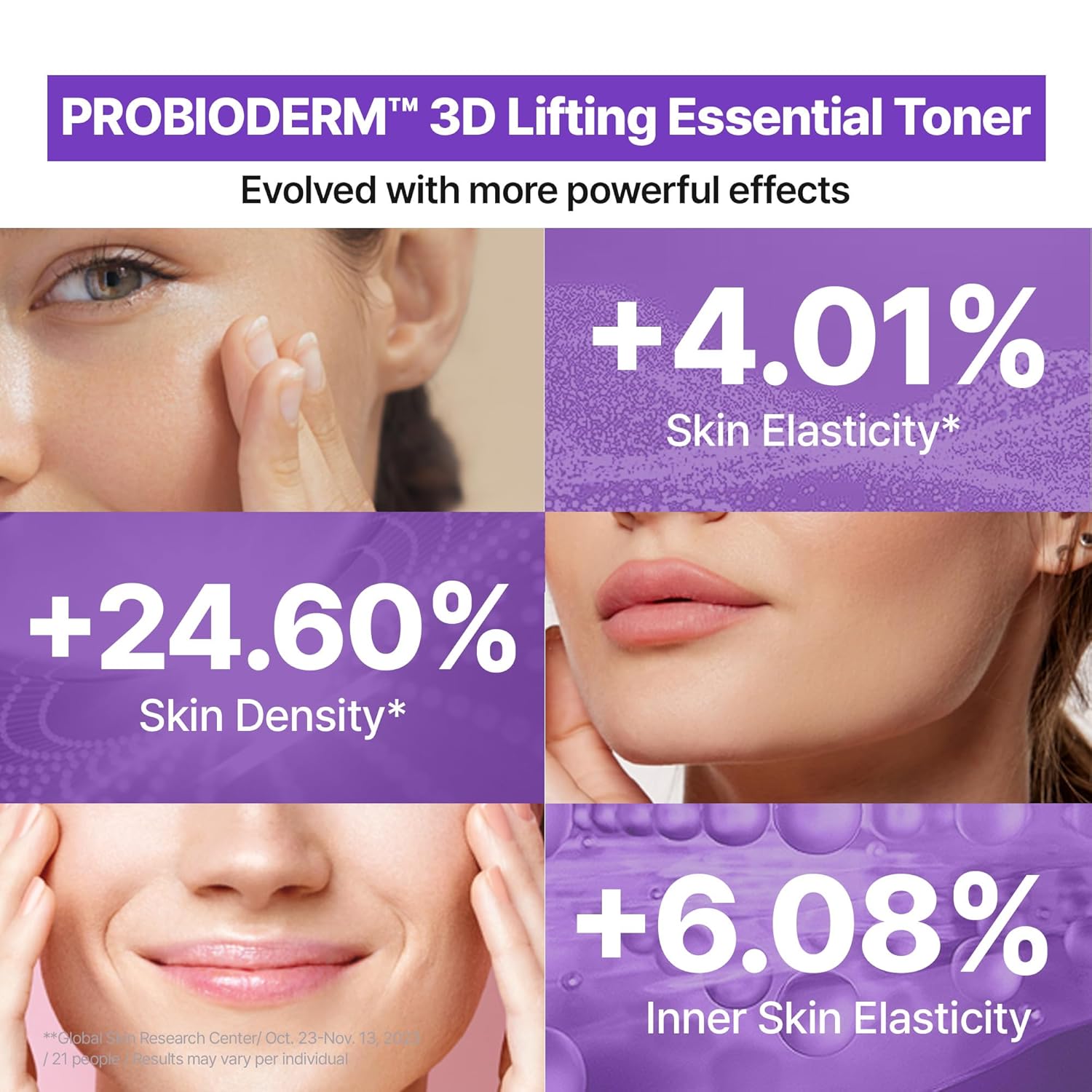 BIOHEAL BOH Probioderm 3D Lifting Cream + Toner Set | Advanced Korean Anti-Aging Glass Skin Treatment with 17-Peptide Complex & Patented Probioderm™ for Skin Firming, Lifting, and Elasticity