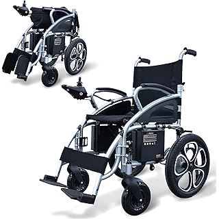 Folding Electric Power Wheelchairs, Foldable Powerful Power Scooter, All Terrain Powered wheelchairs, Portable Swing Away footrest Wheelchair