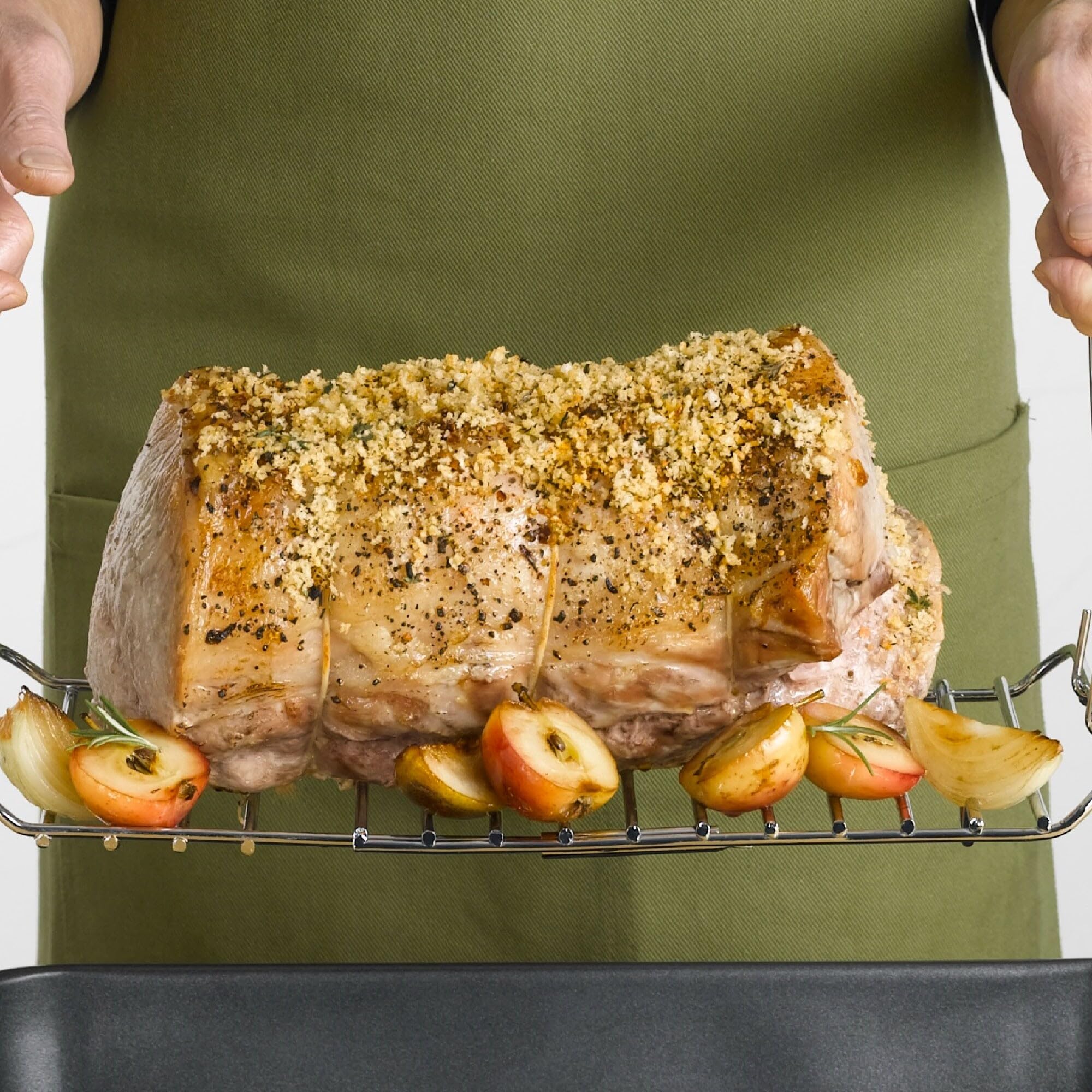 Grille à Rôtir Poulet En Acier Inoxydable - Forme Losange, Inclinée - Pour Four Et BBQ (Jusqu'à 9kg)
