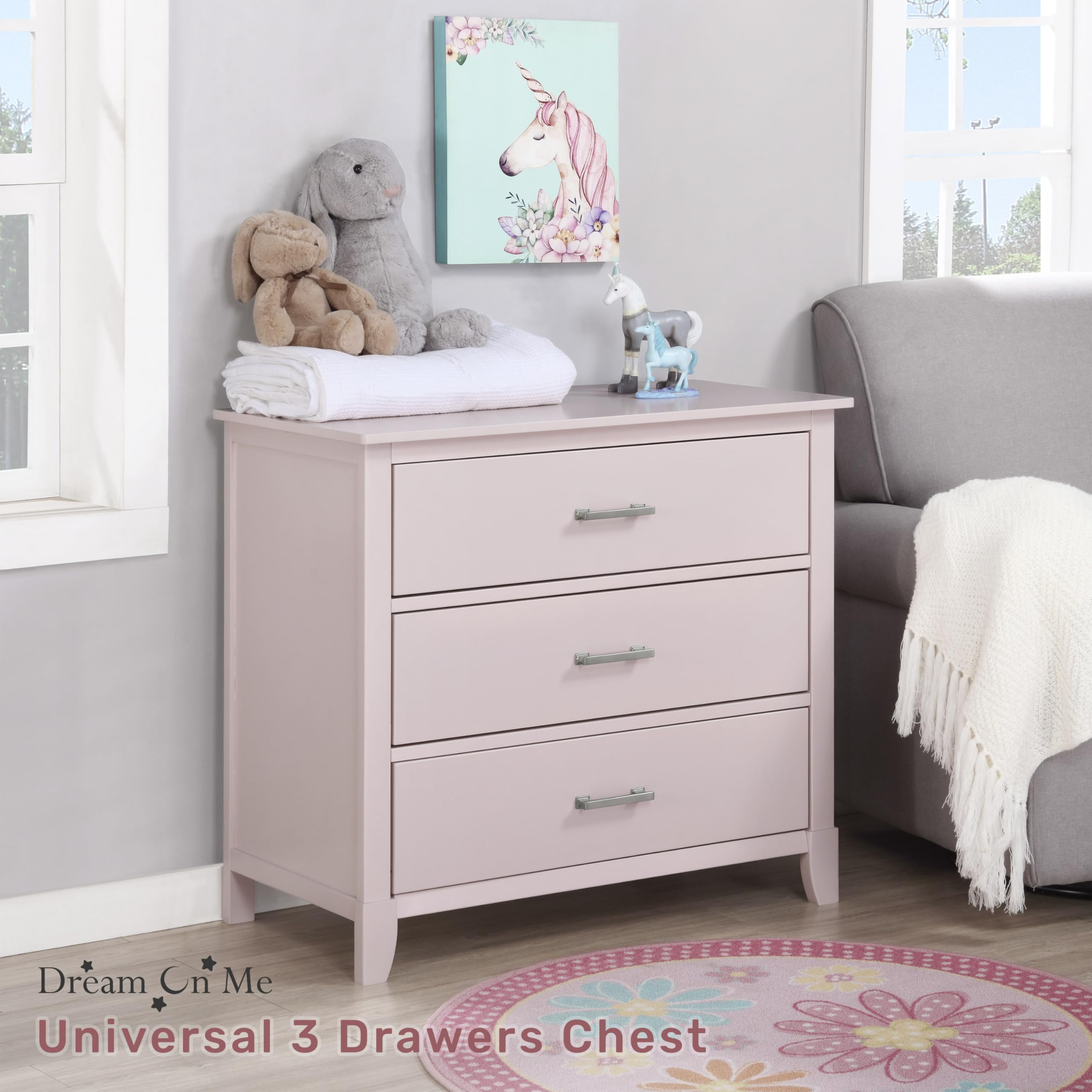 Dream on Me Ollie Dresser in Blush Pink