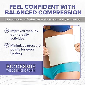 EpiFoam Silicone Coated Pad Silicone Foam Dressing for Post Surgery & Liposuction Recovery Lipo Foam Compression Pad for Comfort & Support Includes 3 Sheets, 7.75 x 11.5 Inches