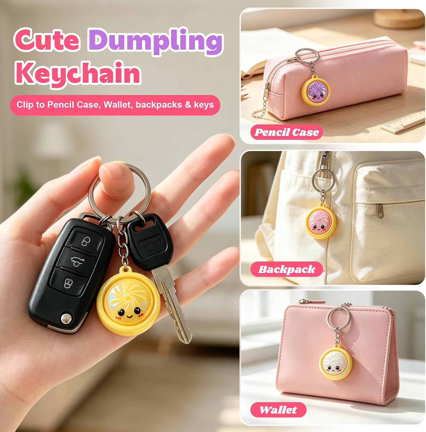12Pcs Iridescent Keychain Set