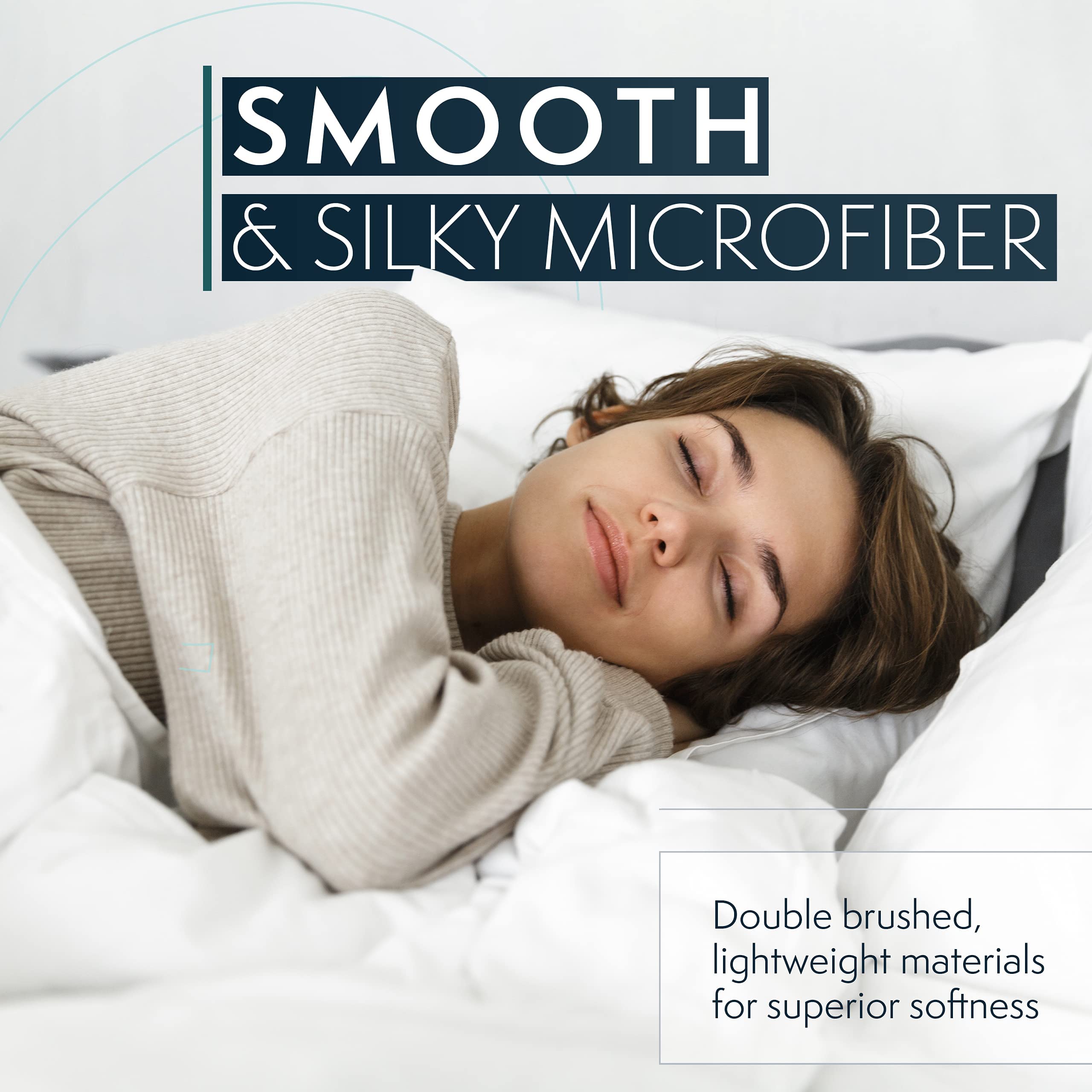 HC COLLECTION Queen Bed Sheets Set - Hotel Luxury, Lightweight, Soft Cooling Bedding & Pillowcase Set w/ 16" Deep Pockets - Wrinkle & Shrink Resistant - Taupe, Eco-Friendly Queen Size 4 pc Sheet Set