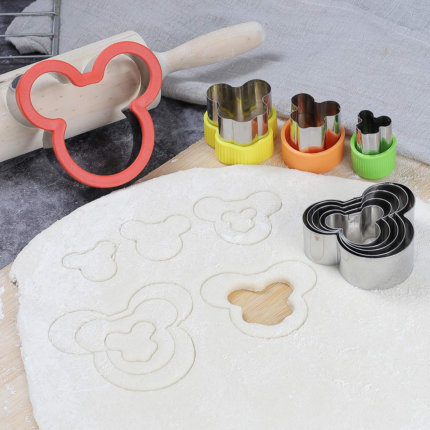 珍品！希少！レアデザイン！ミッキーマウス 陶器製クッキージャー 約30