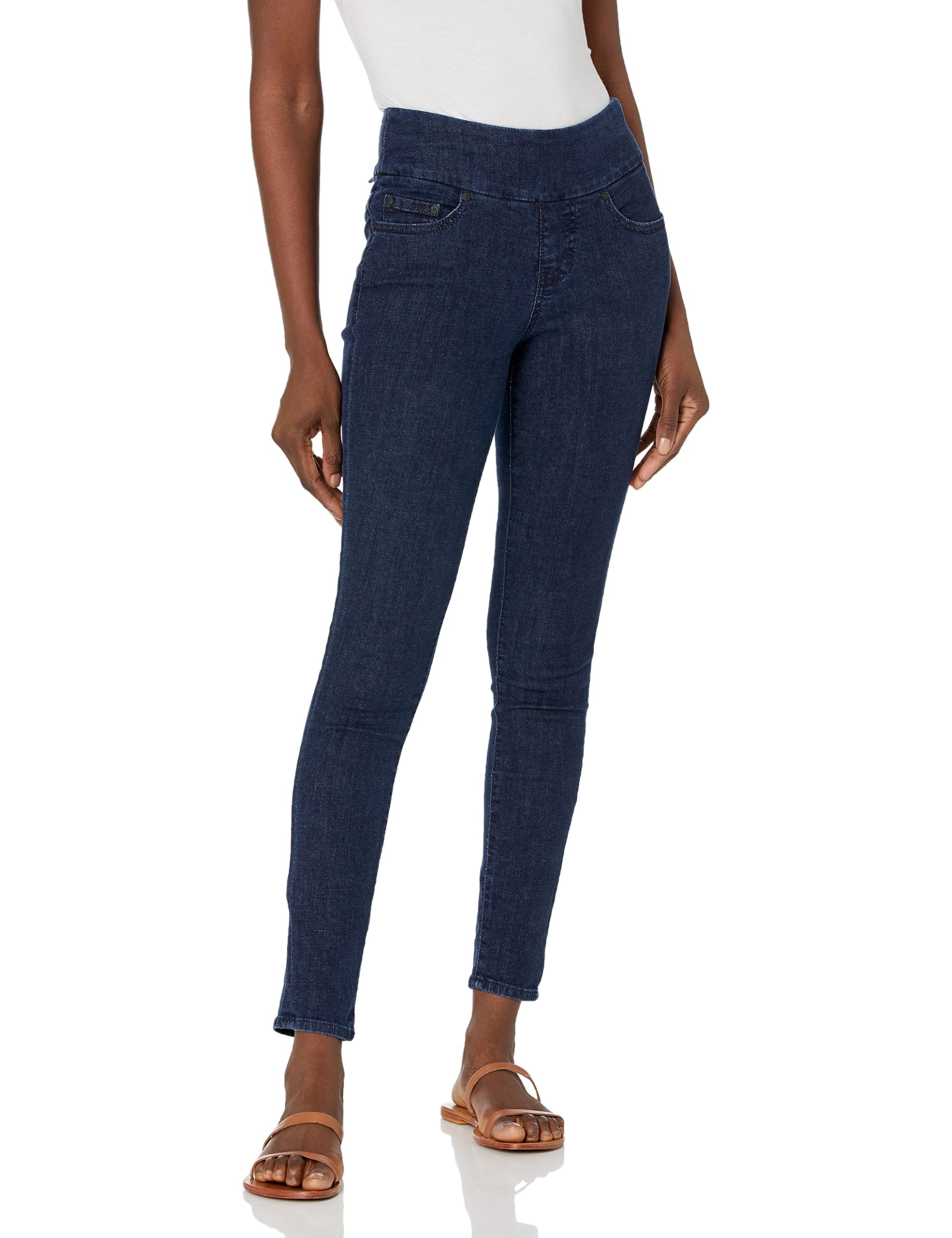 JAGWomen's Petite Nora Mid Rise Skinny Pull-on Jeans