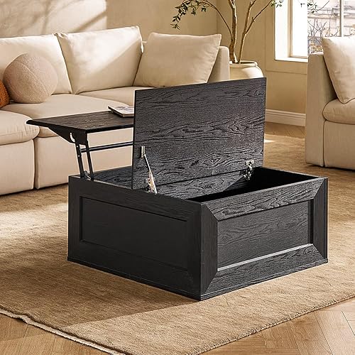 Miniatura 11 de Mopio - Mesa de centro Brooklyn, mesas de centro con parte superior elevada para sala de estar, de mediados de siglo, mesa central de estilo moderno