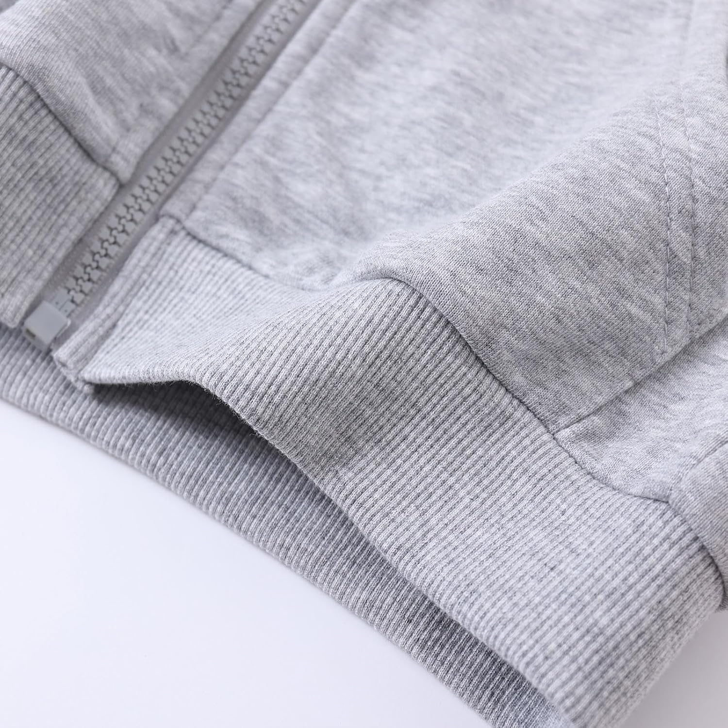 Unisex Kids French Terry Full-zip Hoodie Sweatshirt Boys Girls Casual Outfit Jacket (18M-8Y) - Image 6