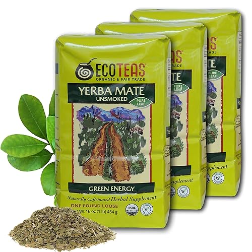 Miniatura 10 de ECO Teas orgánicos té yerba mate 1Lb a 1 1