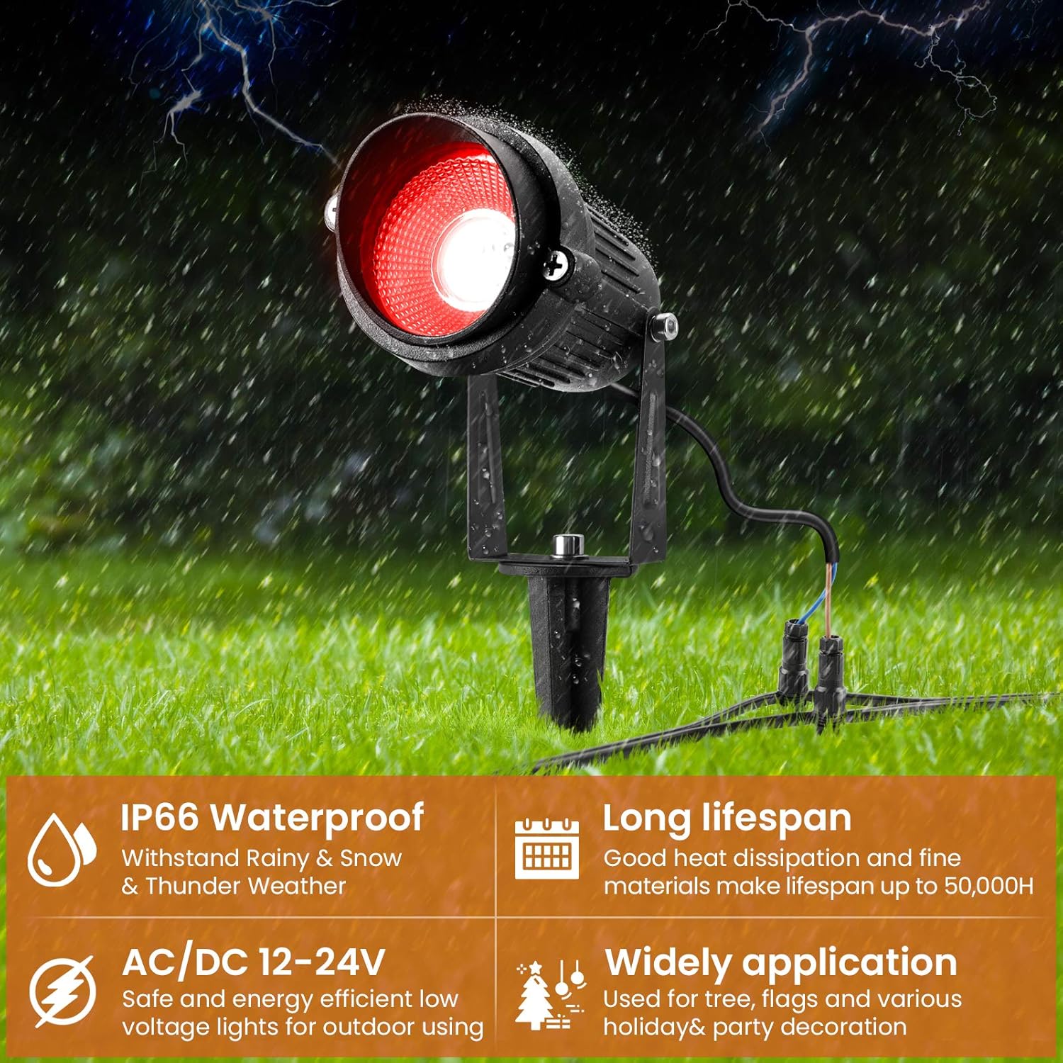 Hot Deals Junview RGB Color Changing Landscape Lights with Connectors 12V-24V 8W Low Voltage Remote Control RGB LED Landscape Lighting IP66 Waterproof Yard Garden Outdoor Spotlights (10Pack with Connectors) 🛒 Crazy Deals Junview RGB Color Changing Landscape Lights with Connectors 12V-24V 8W Low Voltage Remote Control RGB LED Landscape Lighting IP66 Waterproof Yard Garden Outdoor Spotlights (10Pack with Connectors)