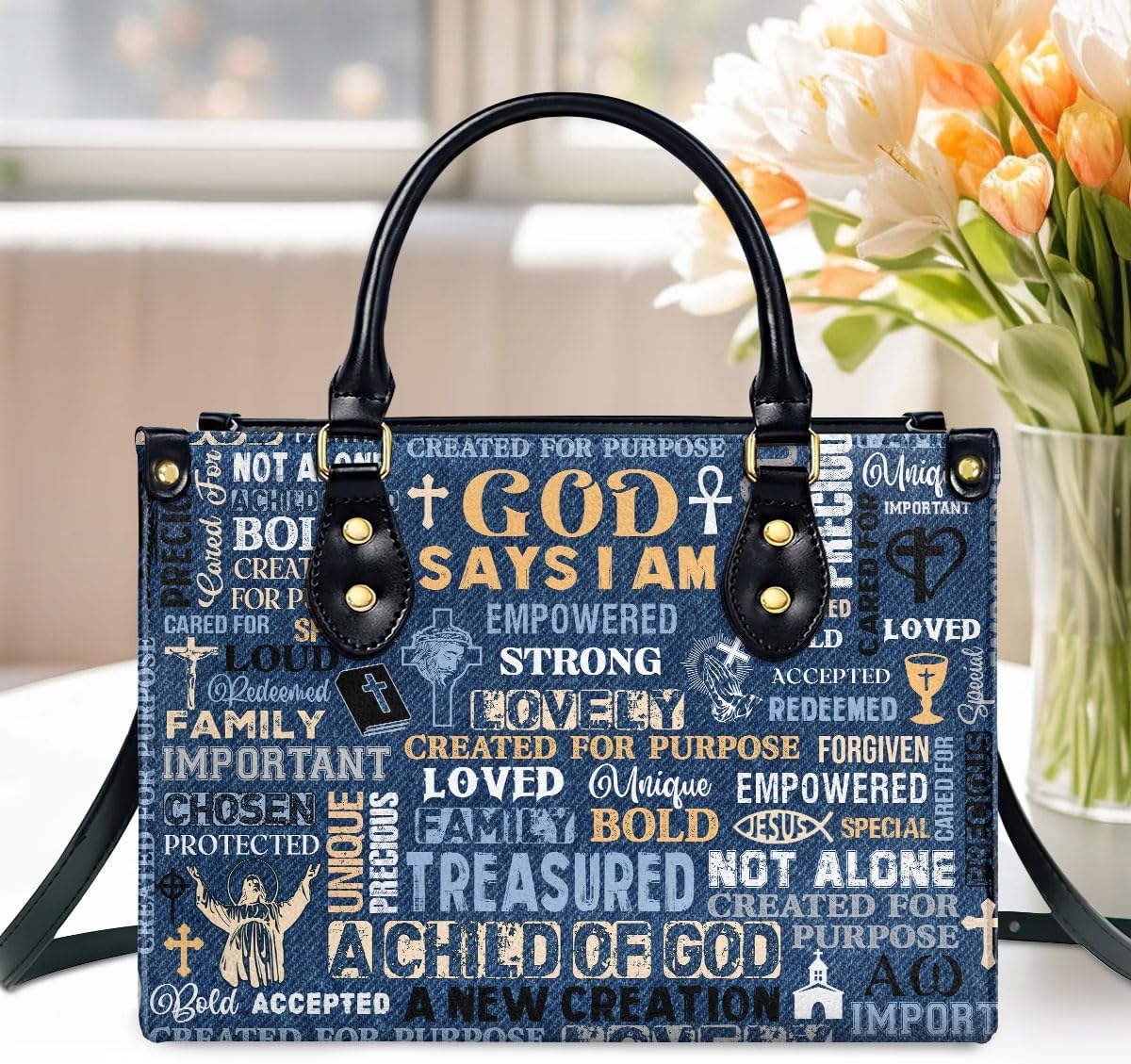 Jesuspirit Leather Handbags - Bible Bags, Religious Bag - Christian Gifts For Women - Christmas Gift For Mom, Grandma - Image 2