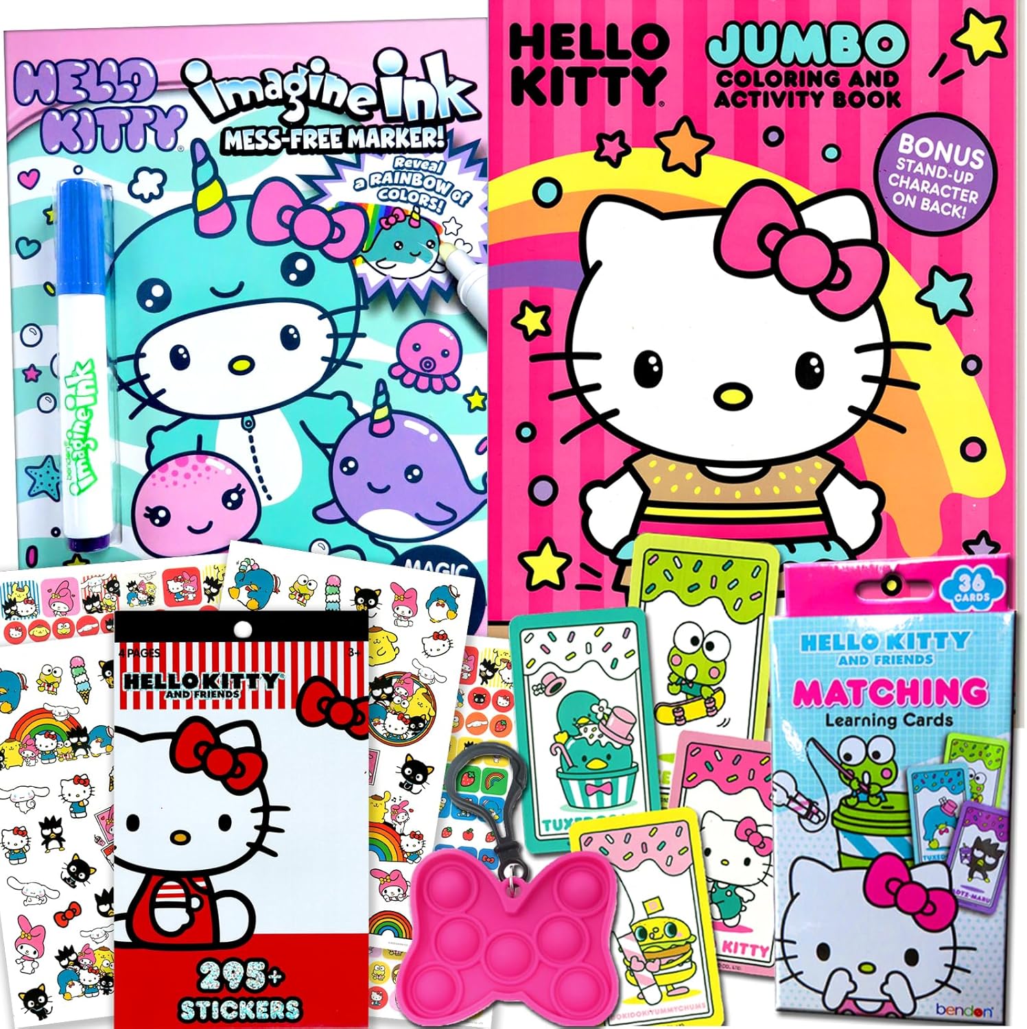 Hello Kitty Coloring Books and Sticker Super Bundle Set for Kids - Includes Hello Kitty Coloring Book with Stickers and More