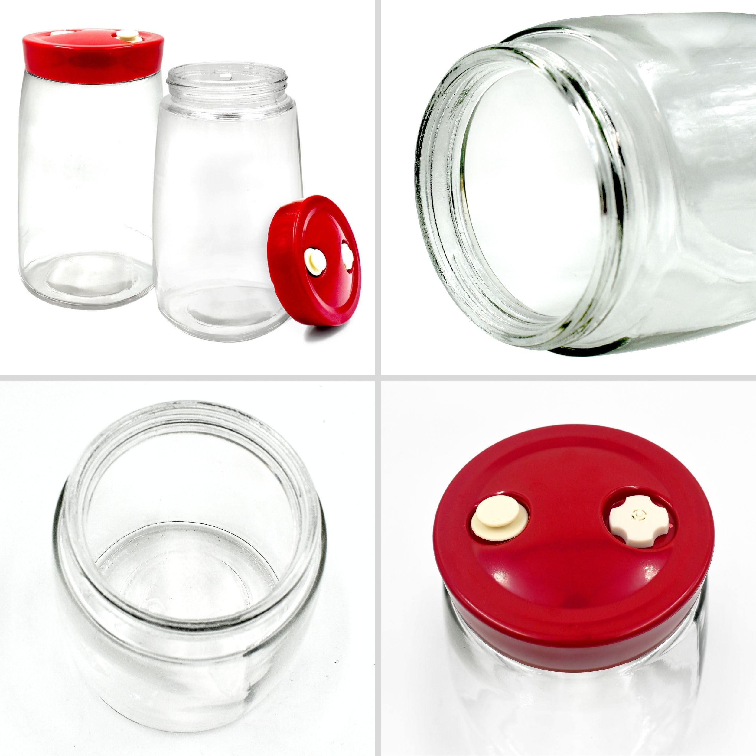 2x 1,4L Gärglas Mit Entlüftungsventil | Für Kefir, Kimchi, Sauerkraut